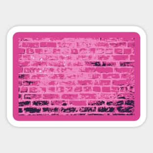 Pink Punk Wall Girly Strong Brick Sticker